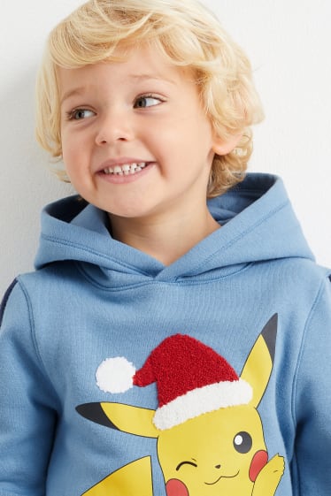 Enfants garçons - Pokémon - sweat à capuche de Noël - Pikachu - bleu