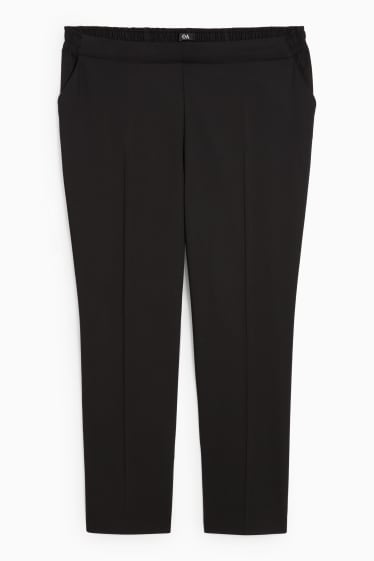 Donna - Pantaloni di stoffa - vita alta - slim fit - nero