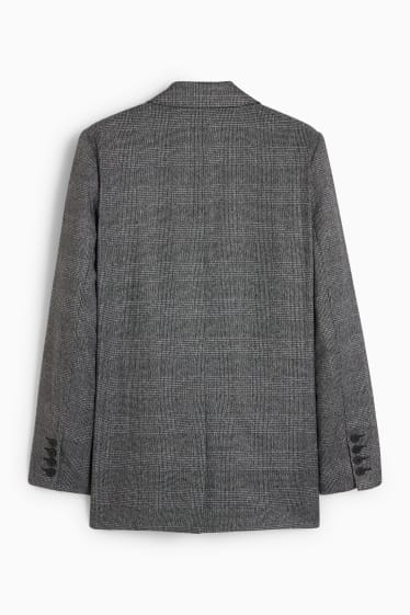 Women - Oversized blazer - check - dark gray