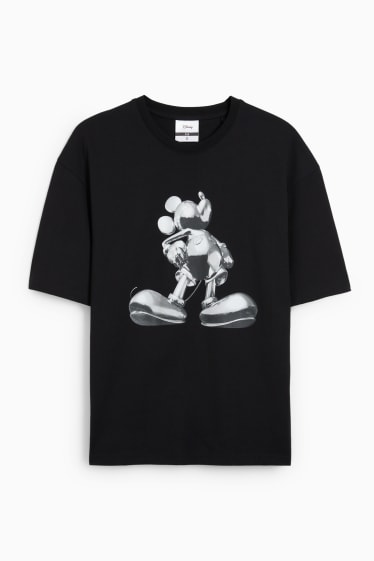 Pánské - Tričko - Mickey Mouse - černá