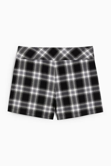 Femmes - Jupe-short - à carreaux - noir
