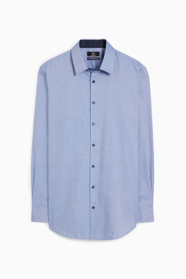 Mężczyźni - Koszula Oxford - regular fit - kołnierzyk kent - dobrze się prasuje - jasnoniebieski