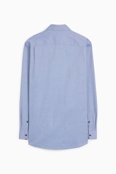 Uomo - Camicia Oxford - regular fit - collo all'italiana - facile da stirare - azzurro