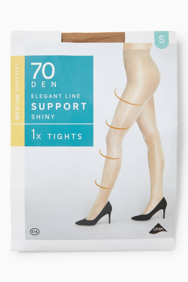 Women - Support tights - 70 denier - bronze