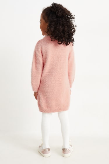 Kinder - Set - Kleid und Strumpfhose - 2 teilig - rosa
