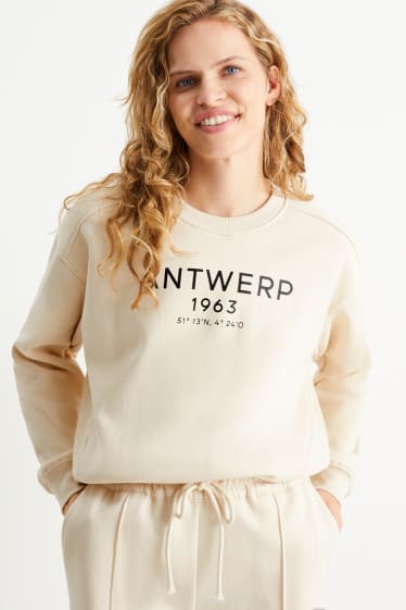 Damen - Sweatshirt - hellbeige