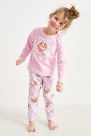 Enfants - Lot de 2 - Pat’Patrouille - pyjamas en polaire - 4 pièces - rose