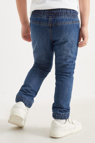 Kinderen - Slim jeans - thermojeans - jeansblauw