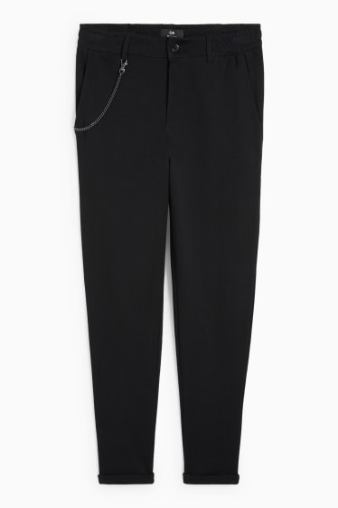 Hommes - Pantalon - regular fit - noir