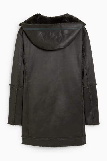 Dona - Abric amb caputxa - negre