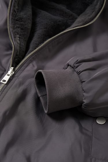 Joves - CLOCKHOUSE - jaqueta bomber reversible amb caputxa - gris fosc