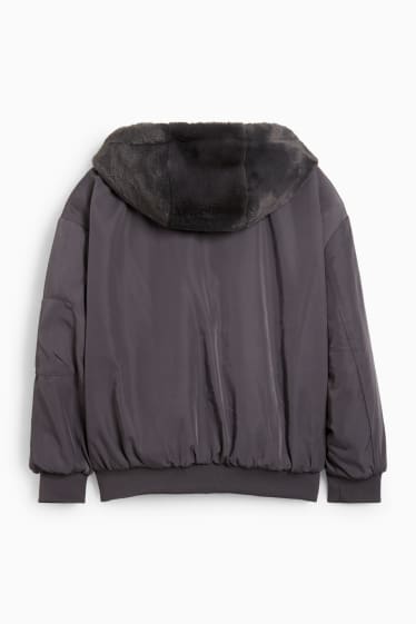 Jóvenes - CLOCKHOUSE - cazadora bomber reversible con capucha - gris oscuro