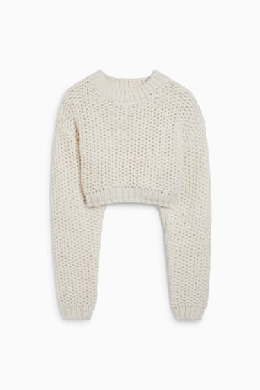 Teens & young adults - CLOCKHOUSE - cropped jumper - cremewhite