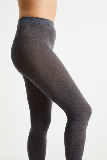 Femmes - Collants chauds - gris foncé