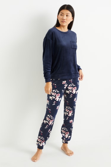 Femmes - Pyjama d’hiver - bleu foncé