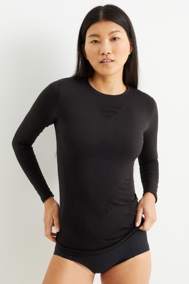 Damen - Ski-Unterhemd - schwarz