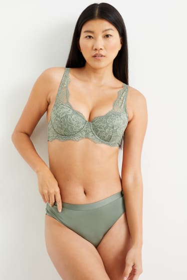 Femmes - Soutien-gorge à armature - DEMI - ampliforme - vert