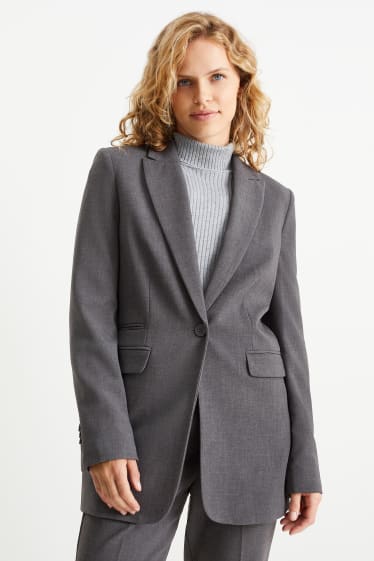 Dames - Blazer - regular fit - donkergrijs