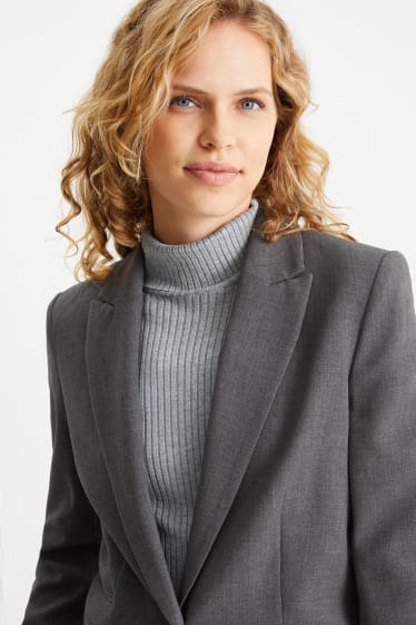 Femmes - Blazer - regular fit - gris foncé