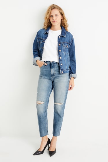 Mujer - Mom jeans - high waist - vaqueros - azul claro