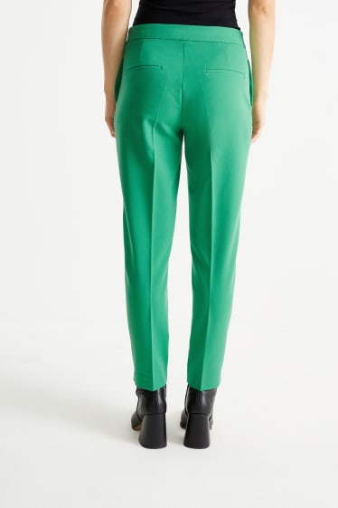 Femmes - Pantalon de toile - mid-waist - regular fit - vert