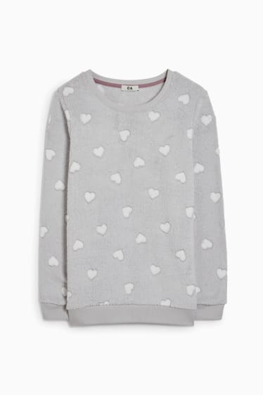 Women - Pyjama top - patterned - light gray