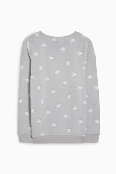 Women - Pyjama top - patterned - light gray