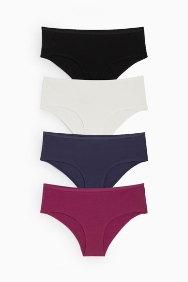 Women - Multipack of 4 - hipster briefs - purple