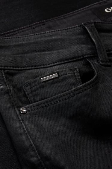 Femei - Slim jeans - talie medie - negru