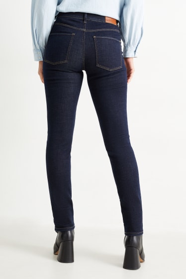 Dames - Slim jeans - thermojeans - jeansdonkerblauw