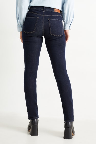 Women - Slim jeans - thermal jeans - denim-dark blue