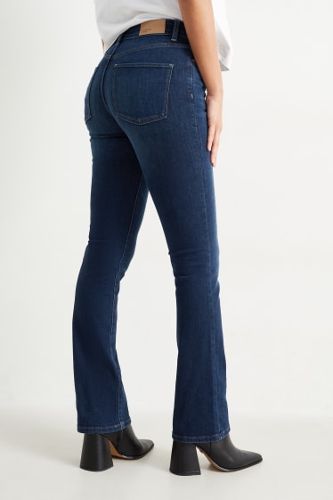 Women - Bootcut jeans - mid-rise waist - LYCRA® - blue denim