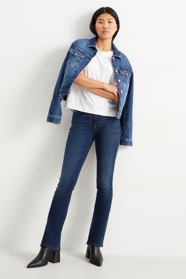 Women - Bootcut jeans - mid-rise waist - LYCRA® - blue denim