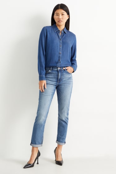 Kobiety - Boyfriend jeans - średni stan - LYCRA® - dżins-jasnoniebieski