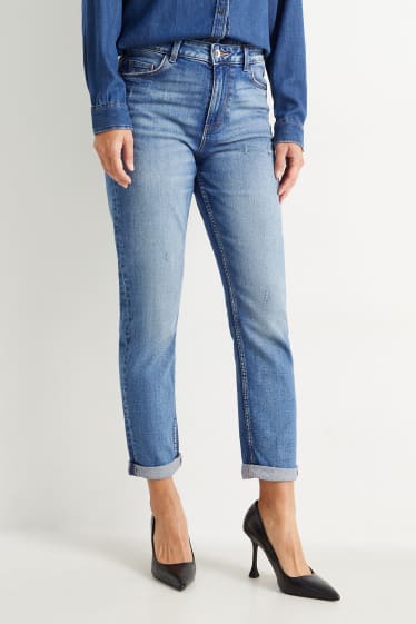 Dames - Boyfriend jeans - mid waist - LYCRA® - jeanslichtblauw