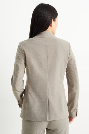 Dames - Business-blazer - regular fit - taupe