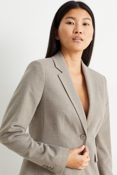 Femmes - Blazer de bureau - regular fit - taupe