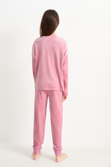 Enfants filles - Licorne - pyjama d’hiver - 2 pièces - rose