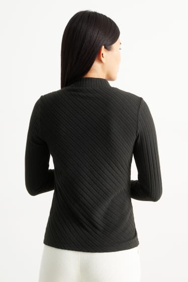 Femei - Bluză cu guler rulat - negru