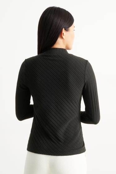 Damen - Rollkragenshirt - schwarz