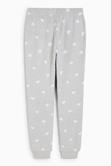 Women - Pyjama bottoms - patterned - light gray