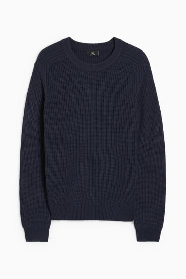 Hommes - Pull - bleu foncé