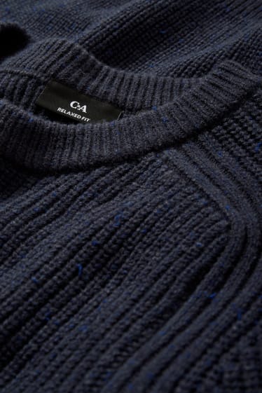 Hommes - Pull - bleu foncé