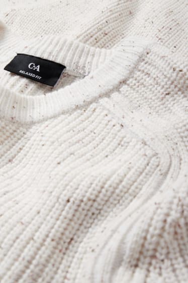 Uomo - Maglione - bianco crema