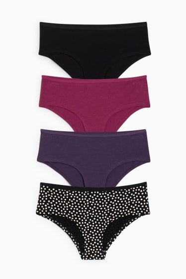 Mujer - Pack de 4 - hipsters - negro