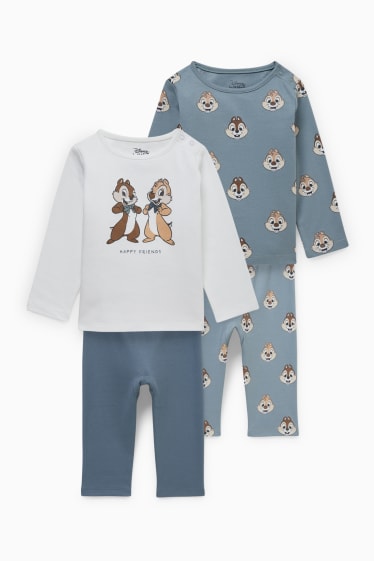 Neonati - Confezione da 2 - Disney - pigiama per neonati - 4 pezzi - grigio / verde menta