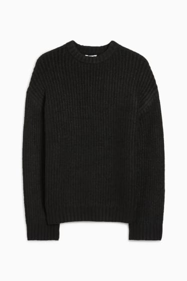 Teens & young adults - CLOCKHOUSE - jumper - ribbed - black