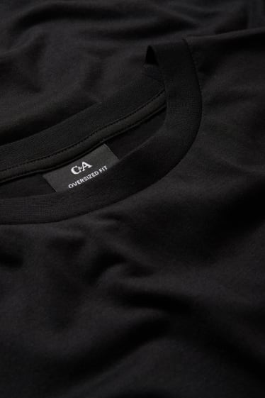 Hommes - T-shirt surdimensionné - noir