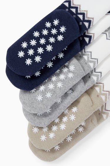 Baby Buben - Multipack 3er - Baby-Weihnachts-Anti-Rutsch-Socken - dunkelblau