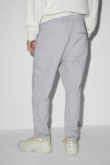 Pánské - Kalhoty chino - regular fit - světle šedá-žíhaná
